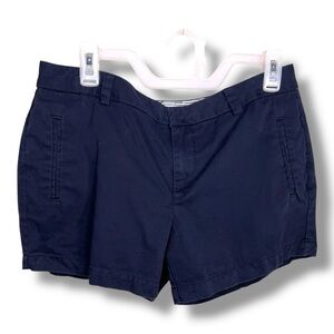 Size 8 Jcp Navy Blue Shorts Cotton Casual Classic Chino Style